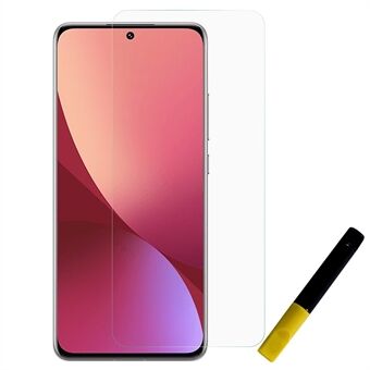 För Xiaomi 12 5G/12X 5G/12S 5G UV Liquid Sensitive Touch Böjd Explosionssäker Full täckning Skärmfilmsskydd i härdat glas