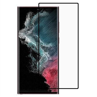 RURIHAI för Samsung Galaxy S22 Ultra 5G HD Clear Full täckning Full Lim 3D Böjd 0,26 mm högt aluminium-kiselglas skärmskydd [Fingerprint Unlock Version]
