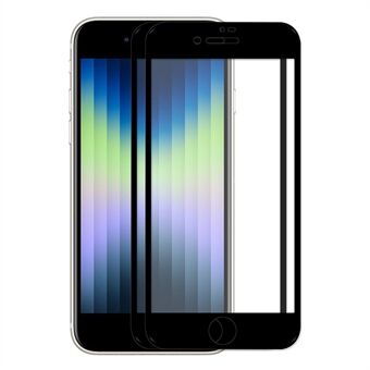 HAT Prince 2st / förpackning för iPhone SE (2022) / SE (2020) / 7  / 8  0,26 mm 2,5D Arc Edge 9H härdat glas Full Lim Full Size HD Clear Screen Protector