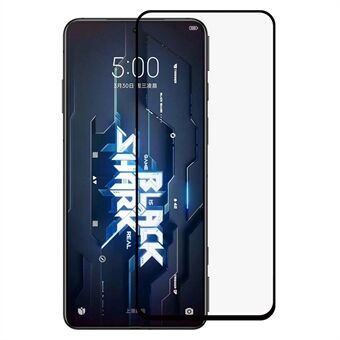 För Xiaomi Black Shark 5 Fulltäckande Hellim härdat glas Anti Scratch Black Edge Silk Print Ultra Clear Screen Protector