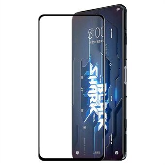 HAT Prince för Xiaomi Black Shark 5 / Black Shark 5 Pro 6D Silk Printing Screen Protector Klart helt lim Fullt skydd Härdat glasfilmskydd