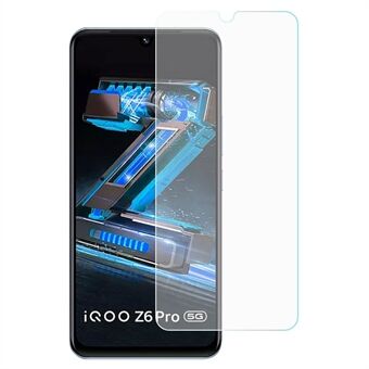 0,3 mm Arc Edges Screen Protector för vivo iQOO Z6 Pro, Anti-trasig Anti-stain HD Klart härdat glas skärmfilm