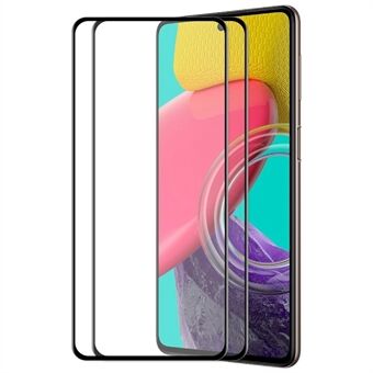 ENKAY 2st/set för Samsung Galaxy M53 5G Skärmskydd Silke Printing 6D High Aluminium-silikon Glas Full Size Full Lime HD Klart härdat glasfilm