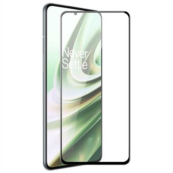 HAT Prince för OnePlus 10R 6D Silk Printing Screen Protector i härdat glas Full täckning Hellim Hög aluminium-kiselglasfilm
