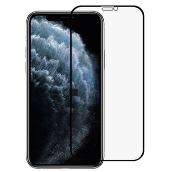 RURIHAI För iPhone 11 Pro Max  helskärmsskydd 0,18 mm hellim Silketryck Anti-fingeravtryck AGC härdat glasfilm