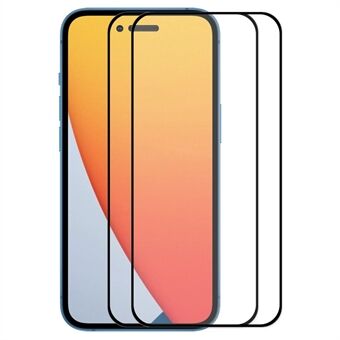 ENKAY HAT Prince 2st / förpackning för iPhone 14 Pro  högt aluminium-silikon glasskärmskydd 9H 0,26 mm 2,5D Arc Edge Full Glue Full Cover Film