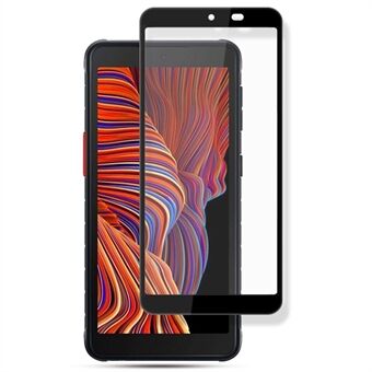 MOCOLO För Samsung Galaxy Xcover 5 Hellim i härdat glas Anti-fingeravtryck Silk Printing Protector Sekundärt stärkande heltäckande HD-film - svart