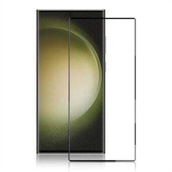 MOCOLO HD-skärmskydd för Samsung Galaxy S23 Ultra, 3D-böjda kanter Hellim Anti-fingeravtryck härdat glasfilm - svart