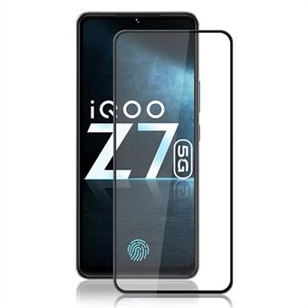 MOCOLO helskärmsskydd för vivo iQOO Z7 5G, härdat glas sidentryck Sekundär härdningsfilm - svart