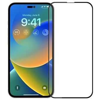 PINWUYO för iPhone 15 Pro Max JK härdat glasfilm Series-2 helskärmsskydd hög aluminium-silikon glasfilm