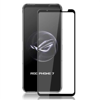 MOCOLO For Asus ROG Phone 7 5G helskärmsskydd Helt lim Silketryck härdat glasfilm - svart