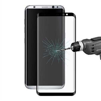 HAT Prince för Samsung Galaxy S8 Plus 0,26 mm 9H 3D Curved Heltäckande Skärmskydd i härdat glas - Svart