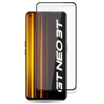 AMORUS för Realme GT Neo 3T 5G Heltäckande härdat glasskydd, Scratch Sekundärt stärkande sidentryck Anti-fläckar hellimfilm - svart