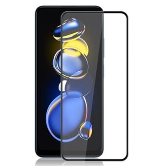 AMORUS för Xiaomi Redmi Note 11T Pro 5G / Note 11T Pro+ 5G / Poco X4 GT 5G Helskärmsskydd av härdat glas Silketryck Hellim Screen Film - Svart