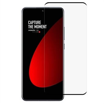 För Xiaomi 12S 5G / 12X 5G / 12 5G Silketryck med hög ljusgenomsläpplighet Anti- Scratch Full täckande sidolim Svart Edge härdat glas Telefon skärmskyddsfilm