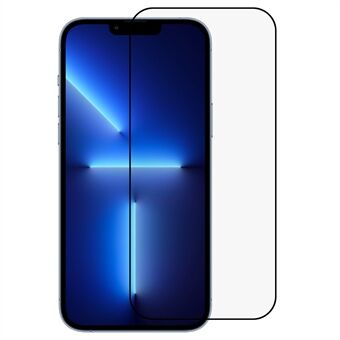 RURIHAI för iPhone 14 Pro Max  2,5D Heltäckande Black Edge Screen Protector Sekundär härdning Ultra Clear Full Lim Aluminium-silikon Glasfilm