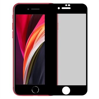 För iPhone SE (2022) / (2020) / 7 / 8  Anti- Spy helskärmsskydd Helt lim Silke Printing High Aluminium-silikon glasfilm
