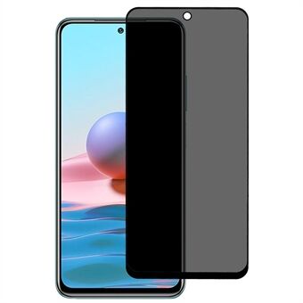 För Xiaomi Redmi Note 10 4G / 10S 4G Anti- Spy hellim helskärmsskydd Silke utskrift Hög aluminium-kisel glasfilm