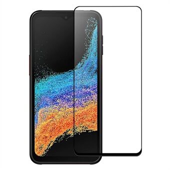 För Samsung Galaxy Xcover6 Pro 5G Skärmskydd i härdat glas Anti-explosion Black Edge Skärmskydd HD Clear Anti-Fingerprint Full Glue AGC Skärmfilm
