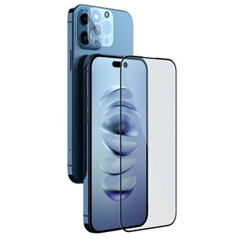 NILLKIN För iPhone 14 Pro Max 2 i 1 Full Screen Sensitive Touch Shatterproof Edge HD AGC Glass Skärmskydd i härdat glas med kamerafilm