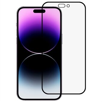 Anti-blue-ray skärmskydd för iPhone 14 Pro, skärmskydd i härdat glas heltäckande silketrycksfilm