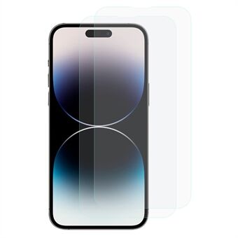 2st för iPhone 14 Pro 2.5D Big Arc Edge Screen Protector Högt aluminium-kiselglas Anti-explosion Ultra Clear härdat glasfilm