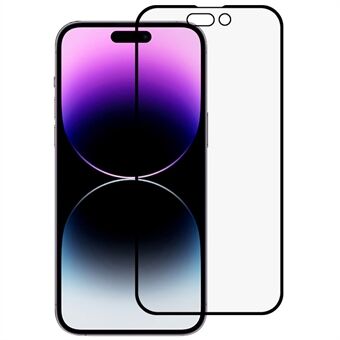RURIHAI för iPhone 14 Pro HD heltäckande matt skärmskydd 0,26 mm hellim högt aluminium-kiselglas Anti-explosionshärdat glasfilm