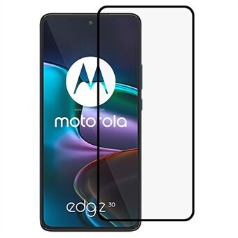För Motorola Edge 30 5G helskärmsskydd helt lim Silketryck Anti-explosion härdat glas HD klar film
