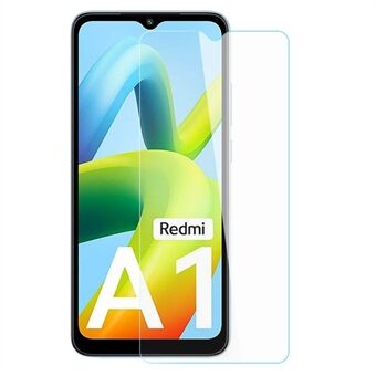 AMORUS för Redmi A1 4G hög aluminium-kiselglas 9H hårdhet skärmskydd 2.5D Arc Edge Anti- Scratch skyddsfilm