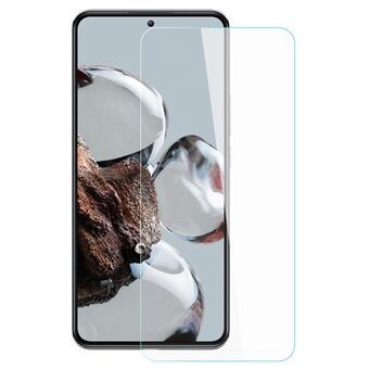 AMORUS högt aluminium-kiselglas skärmskydd för Xiaomi 12T 5G, 9H hårdhet 2.5D Arc Edge Anti-damm skyddsfilm