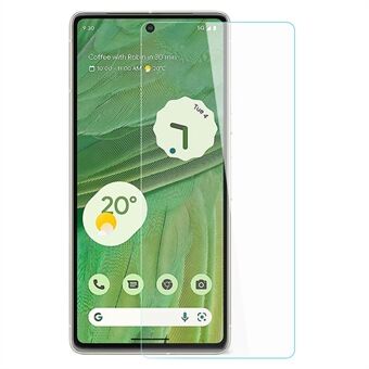 AMORUS telefonskärmskydd för Google Pixel 7 5G, högt aluminium-kiselglas 9H hårdhet 2.5D Arc Edge Anti-oljeskyddsfilm