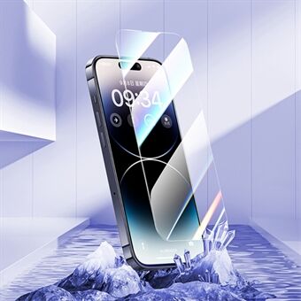 BÄNKAR För iPhone 14 Pro Max Högt aluminium-silikon glasskärmskydd Ultratunnt 0,15 mm skärmskydd Anti-fingeravtryck framskärmsfilm