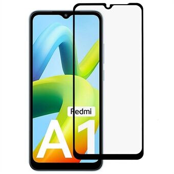 RURIHAI för Xiaomi Redmi A1 4G Full Glue HD Klar sekundär härdande skärmskydd 2,5D 0,26 mm heltäckande hög aluminium-kiselglasfilm