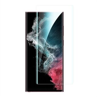 För Samsung Galaxy S22 Ultra 5G sidolim Böjd härdat glasfilm Anti-explosion HD Klart helskärmsskydd