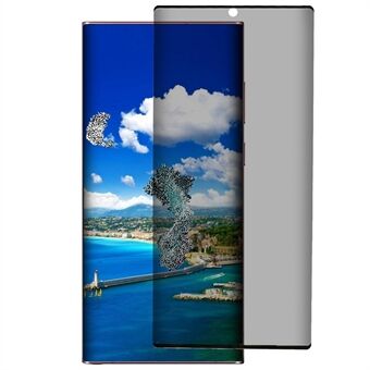 Skärmskydd för Samsung Galaxy S23 Ultra 5G, 3D Curved Anti-Explosion Anti- Spy Komplett täckande härdat glas Skyddsfilm (Sidolim)