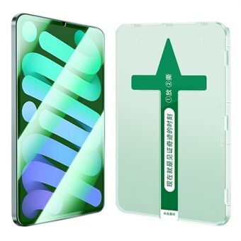 Anti-grön-ray ögonskyddsfilm för iPad mini (2021), Anti-explosionsskydd i härdat glas med installationsverktyg för plastinsprutning
