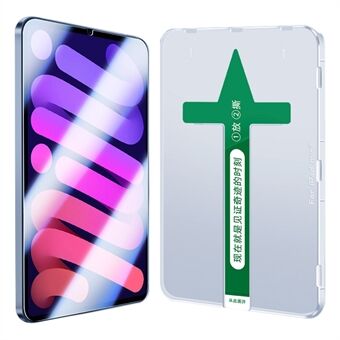 Ultraklart skärmskydd för iPad mini (2021), härdat glas med full täckande anti-explosionsfilm med installationsverktyg för plastinsprutning