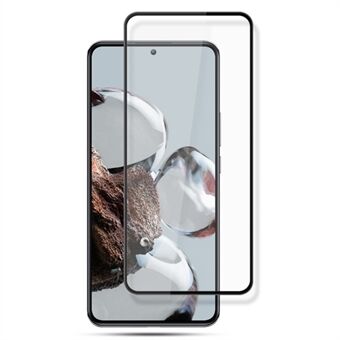 AMORUS För Xiaomi 12T 5G / Redmi K50 Ultra 5G Anti-explosion härdat glas Sekundär härdning HD Klart silketryck Full limfilm - svart