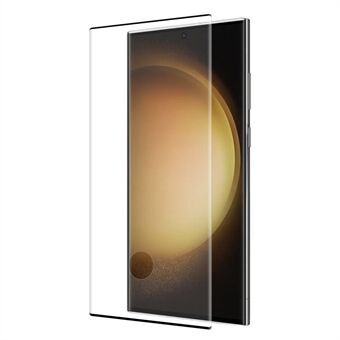 ENKAY HAT Prince Film i härdat glas för Samsung Galaxy S23 Ultra, 3D Curved Side Lime HD Clear Anti-fingerprint helskärmsskydd