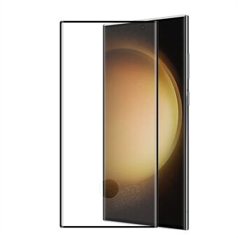 ENKAY HAT Prince för Samsung Galaxy S23 Ultra Anti-Fingerprint Screen Protector 0,26 mm 3D Böjd Varmböjning Hellim Full täckning Härdat glasfilm [Stöd för upplåsning av fingeravtryck]