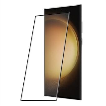 ENKAY HAT Prince Hellim skärmskydd för Samsung Galaxy S23 Ultra, Anti-fingeravtryck 0,26 mm 3D Böjd Varmböjning Anti- Scratch härdat glasfilm