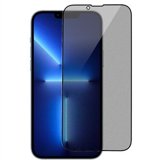 RURIHAI För iPhone 13 Pro Max 6,7 tum / 14 Plus Anti- Spy Full Glue Skyddsfilm AG Matt Högt aluminium-silikon glas helskärmsskydd