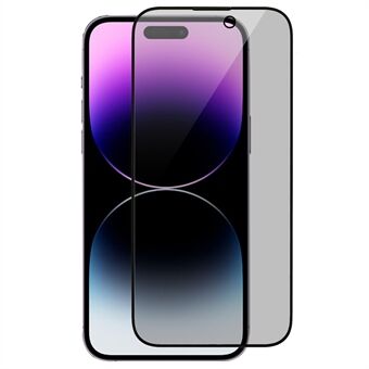 RURIHAI för iPhone 14 Pro Max Anti- Spy skärmskydd Snabbhäftande 0,26 mm hellim hög aluminium-silikon glasfilm