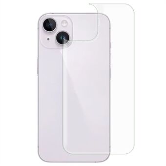 RURIHAI 3D Hot Bending Phone Back Protector för iPhone 14 Plus, 0,26 mm hög aluminium-silikon glasbakfilm