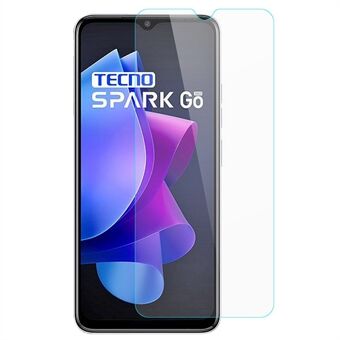 För Tecno Spark Go 2023 4G Anti-Damm HD Klart härdat glasfilm 0,3 mm Arc Edge Mobiltelefon Skärmskydd