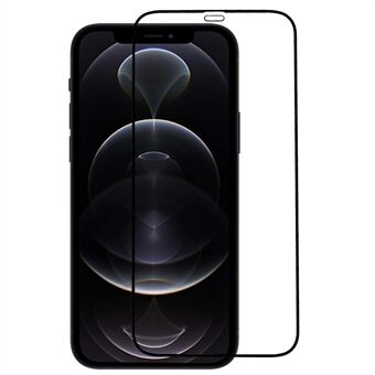 RURIHAI För iPhone 12 Pro Max 6,7 tum 0,1 mm Ultratunn HD-skärmskydd Sekundär härdande 2,5D helhölje Anti- Scratch AGC glasfilm