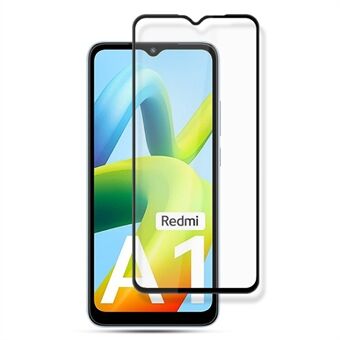 AMORUS För Xiaomi Redmi A1 4G Heltäckande Skärmskydd av härdat glas Sidentryck Hellimfilm - Svart