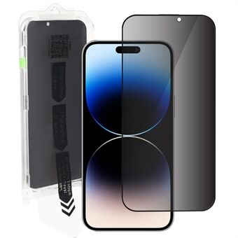 RURIHAI För iPhone 14 Pro Max Anti- Spy högt aluminium-silikon glasfilm fulllim Antistatiskt telefonskärmskydd