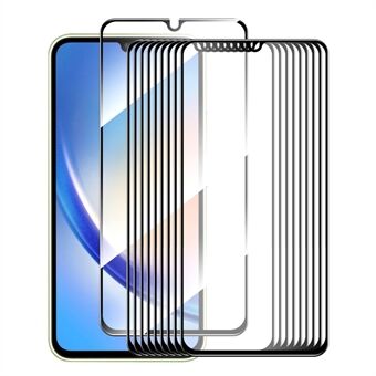 ENKAY HAT Prince 10st för Samsung Galaxy A34 5G Silk Printing Screen Protector 0.26mm 9H 2.5D High Aluminium-silikon glasfilm