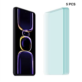 ENKAY HAT Prince 5Pcs 9H Film för Xiaomi Redmi K60E 5G 0,26mm 2,5D Arc High Aluminium-silikon glasskärmskydd